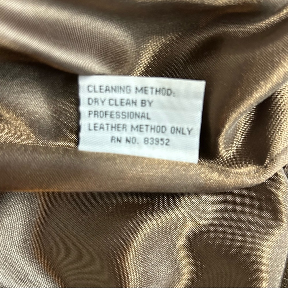 Bagatelle Leather Cropped Moto Jacket Bronze sz XL Minimalist Chic Quite Luxury - Picture 13 of 15
